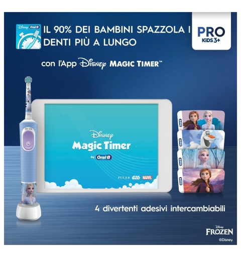 Oral-B Vitality Pro Frozen Enfant Brosse à dents rotative oscillante Noir, Gris