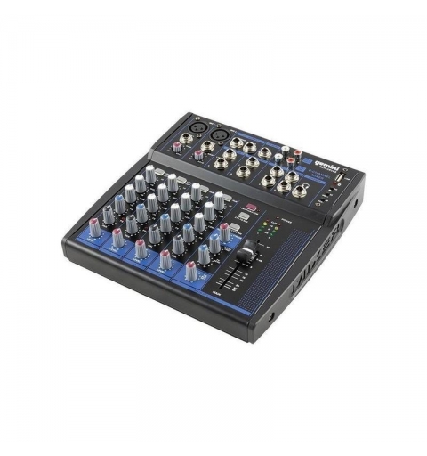 Gemini GEM-08USB table de mixage audio 8 canaux Noir