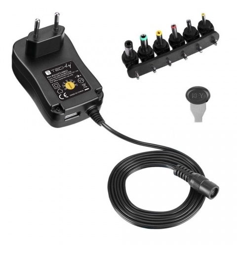 Techly IPW-NTS1500G2 adattatore e invertitore Interno 18 W Nero