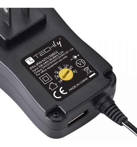 Techly IPW-NTS1500G2 power adapter inverter Indoor 18 W Black
