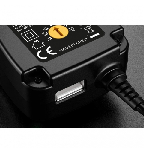 Techly IPW-NTS1500G2 adaptador e inversor de corriente Interior 18 W Negro