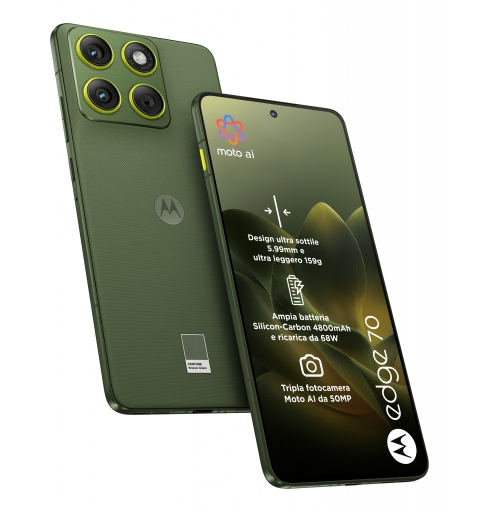 Motorola edge 70 17 cm (6.7") SIM doble Android 16.0 5G USB Tipo C 12 GB 512 GB 4800 mAh Verde