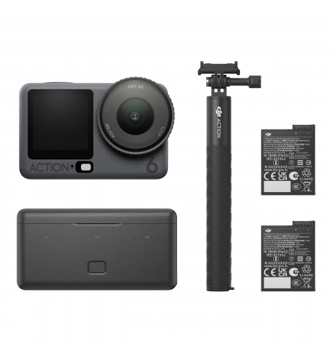 DJI Osmo Action 6 Adventure Combo caméra pour sports d'action 38 MP 4K Ultra HD CMOS 25,4 1,1 mm (1 1.1") Wifi 149 g