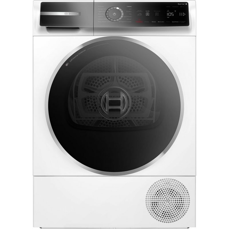Bosch Serie 8 WQB246D0II sèche-linge Pose libre Charge avant 9 kg Blanc