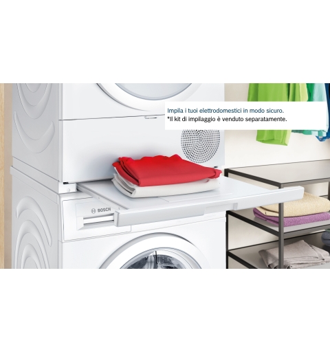 Bosch Serie 8 WQB246D0II sèche-linge Pose libre Charge avant 9 kg Blanc