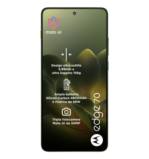 Motorola edge 70 17 cm (6.7") Double SIM Android 16.0 5G USB Type-C 12 Go 512 Go 4800 mAh Vert