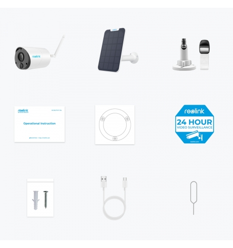 Reolink Argus Series B320 Bala (forma) Cámara de seguridad IP Interior y exterior 1920 x 1080 Pixeles Pared