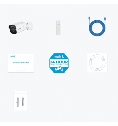 Reolink P320 - 5MP PoE IP Outdoor Security Camera with Person Vehicle Detection Supports up to 256GB microSD Card.