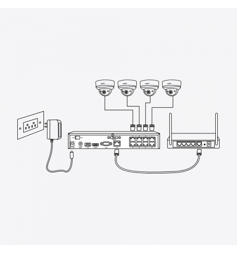 Reolink NVS8-5MB4 kit de videovigilancia Alámbrico 8 canales