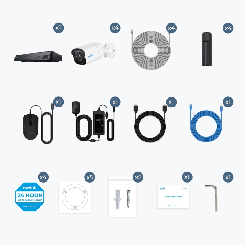 Reolink NVS8-5MB4 kit de videovigilancia Alámbrico 8 canales