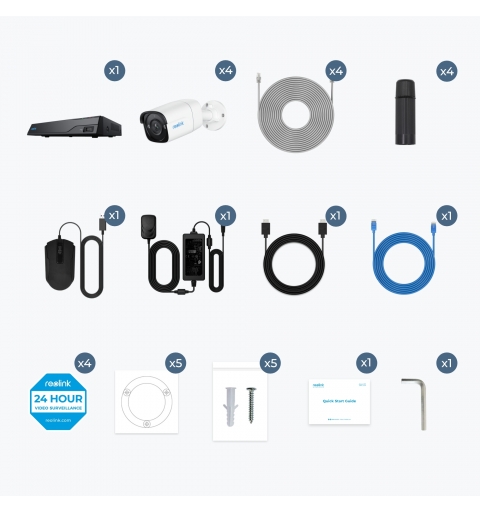 Reolink NVS8-5MB4 kit di videosorveglianza Cablato 8 canali