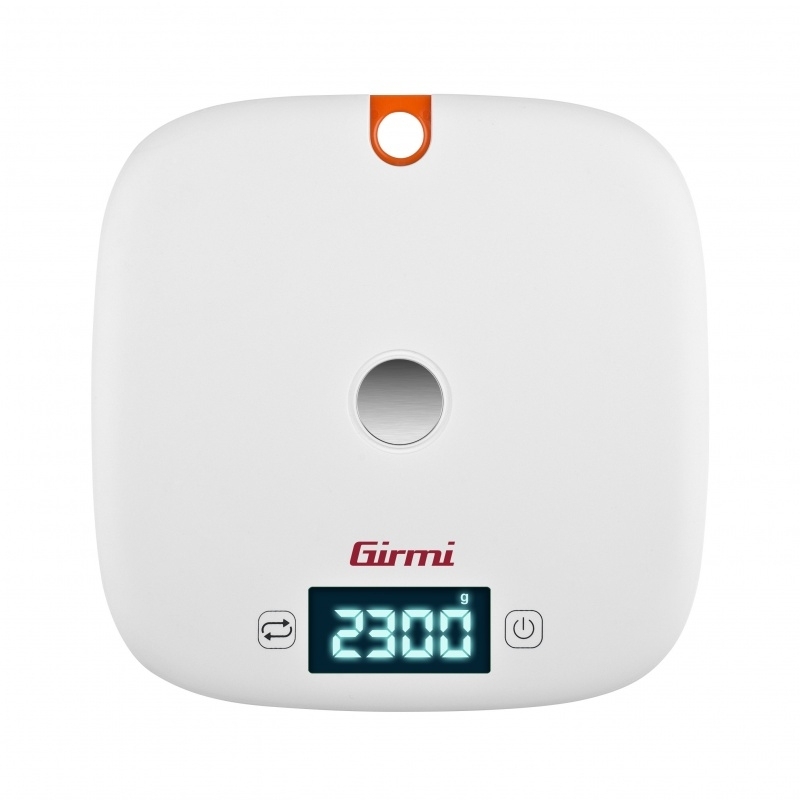 Girmi PS02 Orange, Blanc Comptoir Rond Balance de ménage électronique
