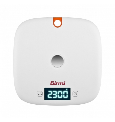 Girmi PS02 Orange, Weiß Arbeitsplatte Rund Elektronische Küchenwaage