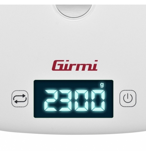 Girmi PS02 Orange, Weiß Arbeitsplatte Rund Elektronische Küchenwaage