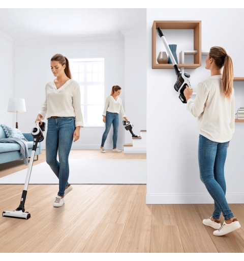 Bosch Serie 6 BCS61113 stick vacuum electric broom Battery Dry Hygiene Filter Bagless 0.3 L Black, White 2.5 Ah