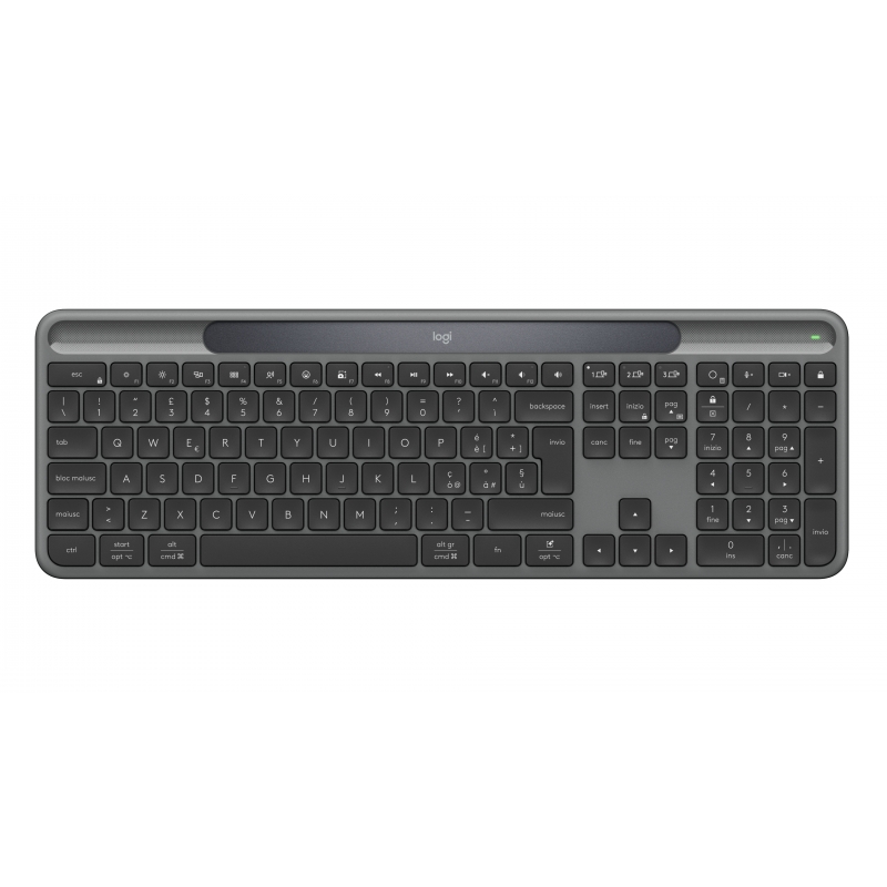 Logitech Signature Slim Solar+ wireless keyboard K980 Tastatur Universal RF Wireless + Bluetooth QWERTY Italienisch Graphit