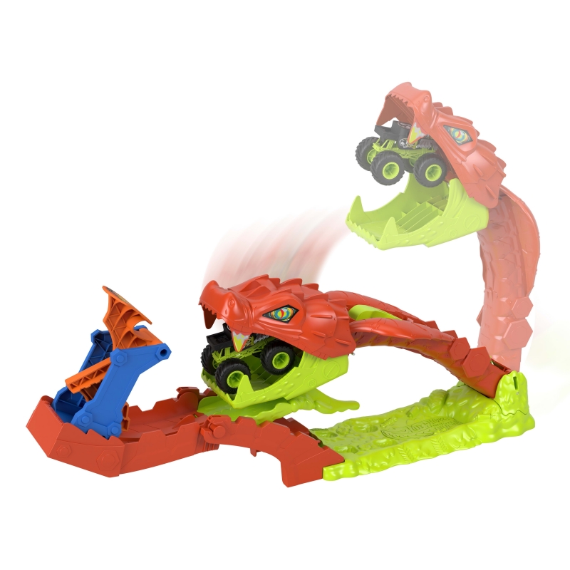 Hot Wheels – Coffret Monster Trucks L’Attaque du Serpent