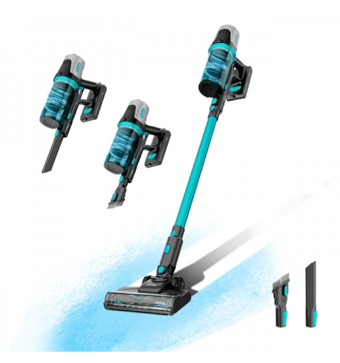 Cecotec Conga Rockstar 1500 Horizon Genesis XL Aspirateur balai Batterie Sec Sans sac Noir, Bleu
