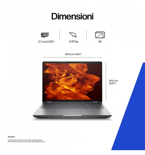 HP ZBook Fury G1i Wolf Pro Security Edition Intel Core Ultra 7 255HX Workstation mobile 40,6 cm (16") WUXGA 32 GB DDR5-SDRAM 1