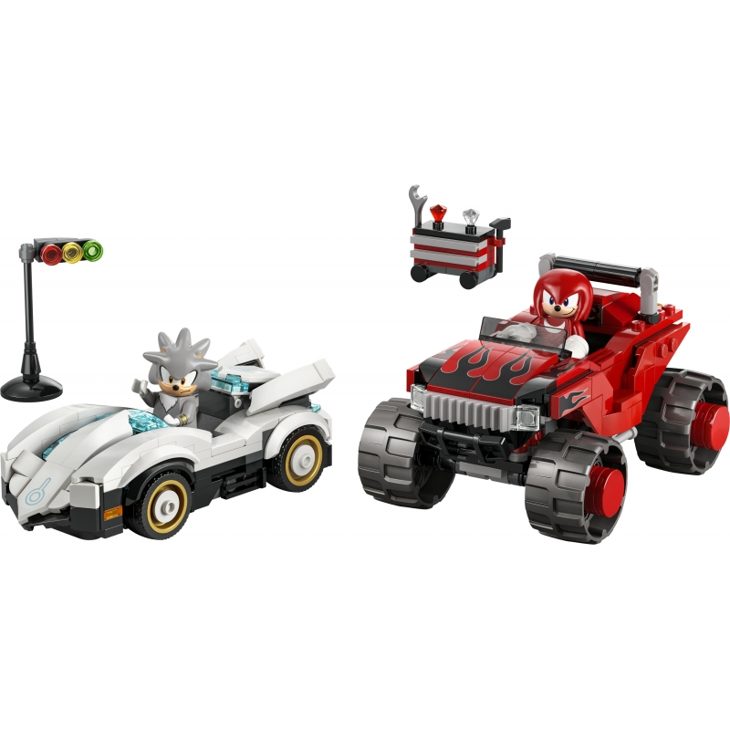 LEGO Sonic the Hedgehog Coche de Silver vs. Monster Truck de Knuckles
