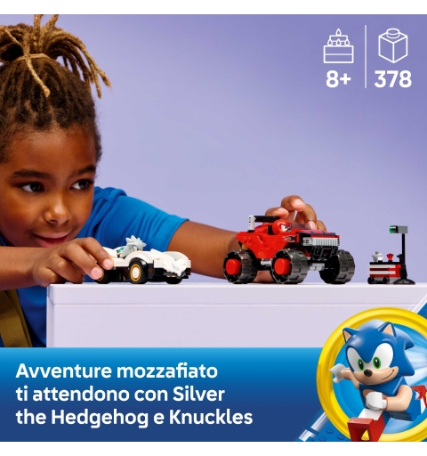 LEGO Sonic the Hedgehog Coche de Silver vs. Monster Truck de Knuckles