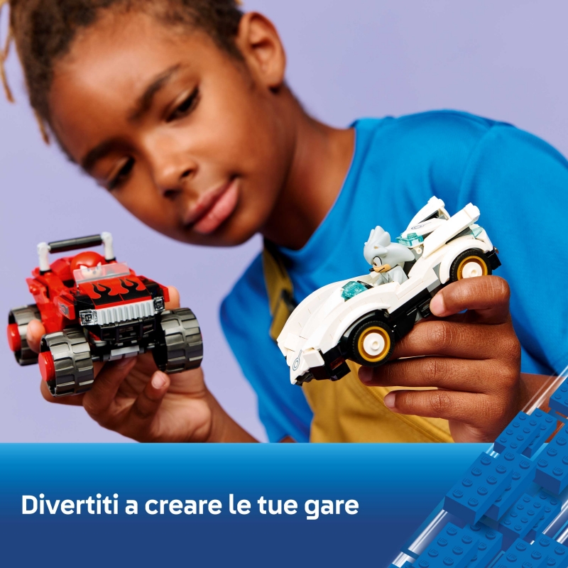 LEGO Sonic the Hedgehog La voiture de Silver contre le Monster Truck de Knuckles