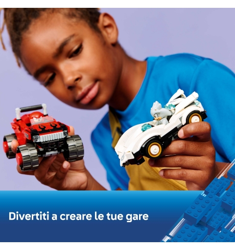 LEGO Sonic the Hedgehog La voiture de Silver contre le Monster Truck de Knuckles