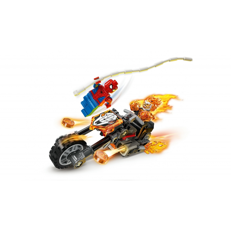 LEGO Spider-Man et sa moto contre Ghost Rider