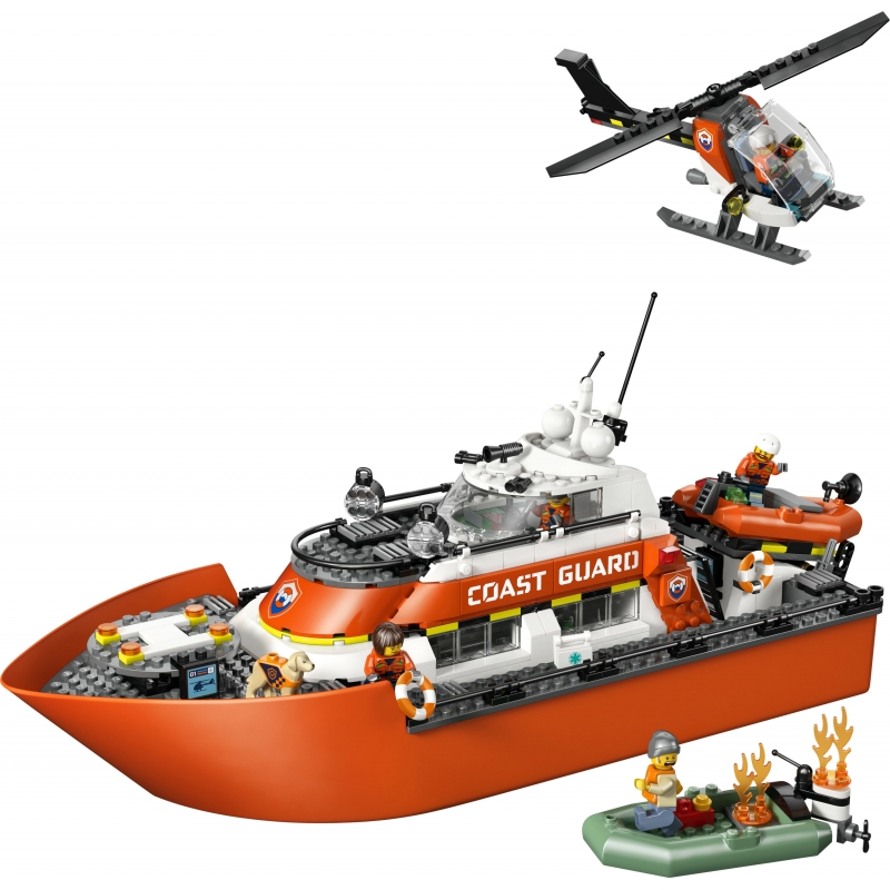 LEGO City Coast Guard Rescue Boat & Helicopter