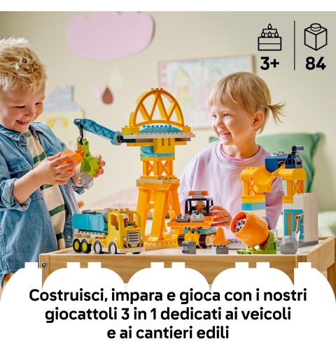 LEGO DUPLO Le chantier et les véhicules de construction 3-en-1