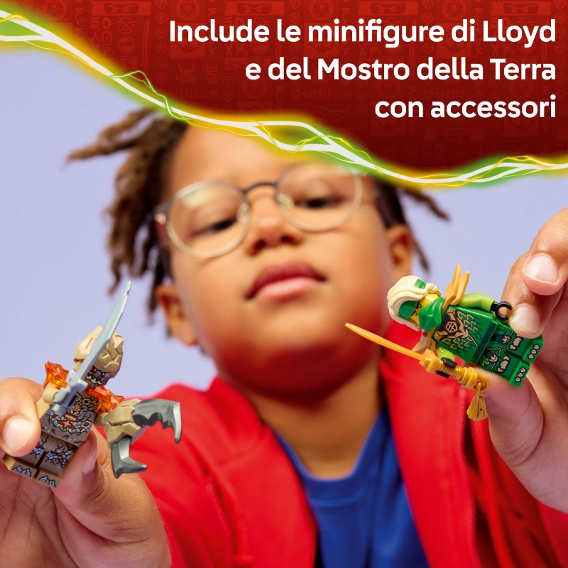 LEGO NINJAGO Lloyd contro Spinner Mostro della Terra