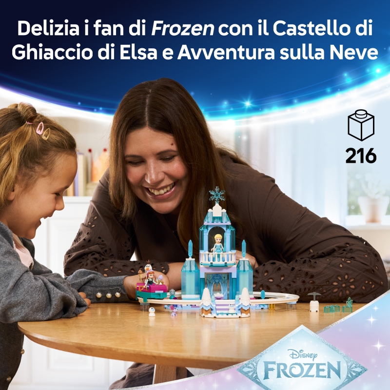 LEGO Disney Princess Castillo de Hielo de Elsa y Aventura en la Nieve