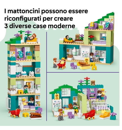 LEGO DUPLO 3 in 1 Modern Family House with Figures