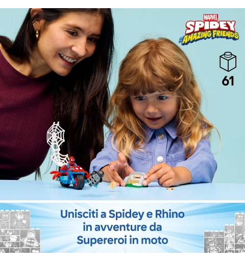 LEGO Marvel Super Heroes Spidey en su Moto vs. Rino