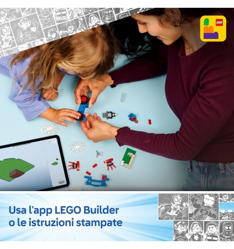 LEGO Marvel Super Heroes Spidey sur sa moto contre Rhino