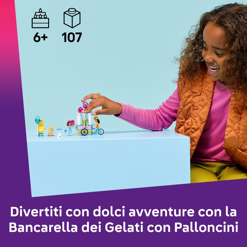 LEGO Friends Bancarella dei gelati con palloncini