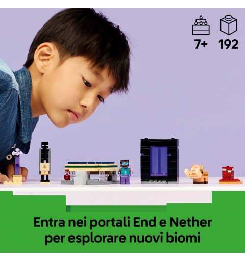 LEGO Minecraft Viaggio nel Portale del Nether e dell’End