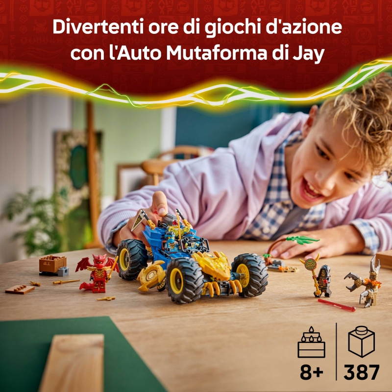 LEGO NINJAGO Coche Transformable de Jay