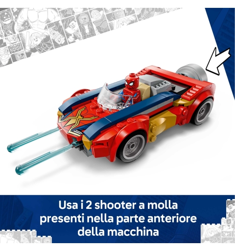 LEGO Spider-Man et sa voiture contre Wolverine vénomisé
