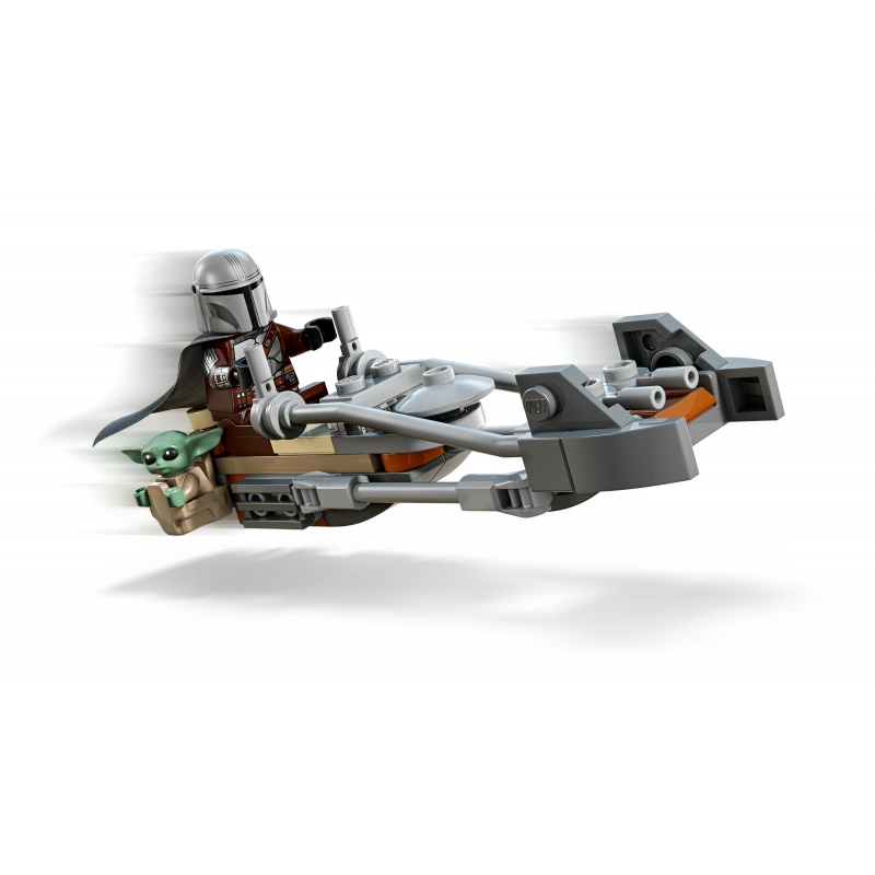 LEGO Star Wars Der Mandalorianer und Grogu auf ihrem Speeder Bike™