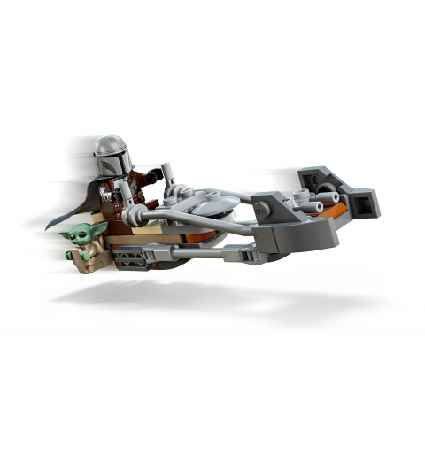 LEGO Star Wars Der Mandalorianer und Grogu auf ihrem Speeder Bike™