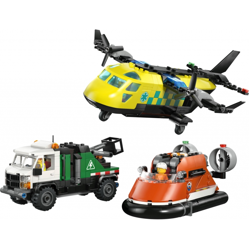 LEGO City Remix Avión, Camión Técnico y Aerodeslizador