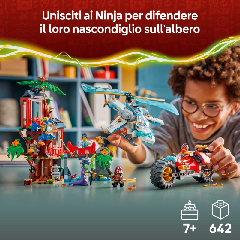 LEGO NINJAGO Showdown am Baumhaus mit dem Ninja-Bike