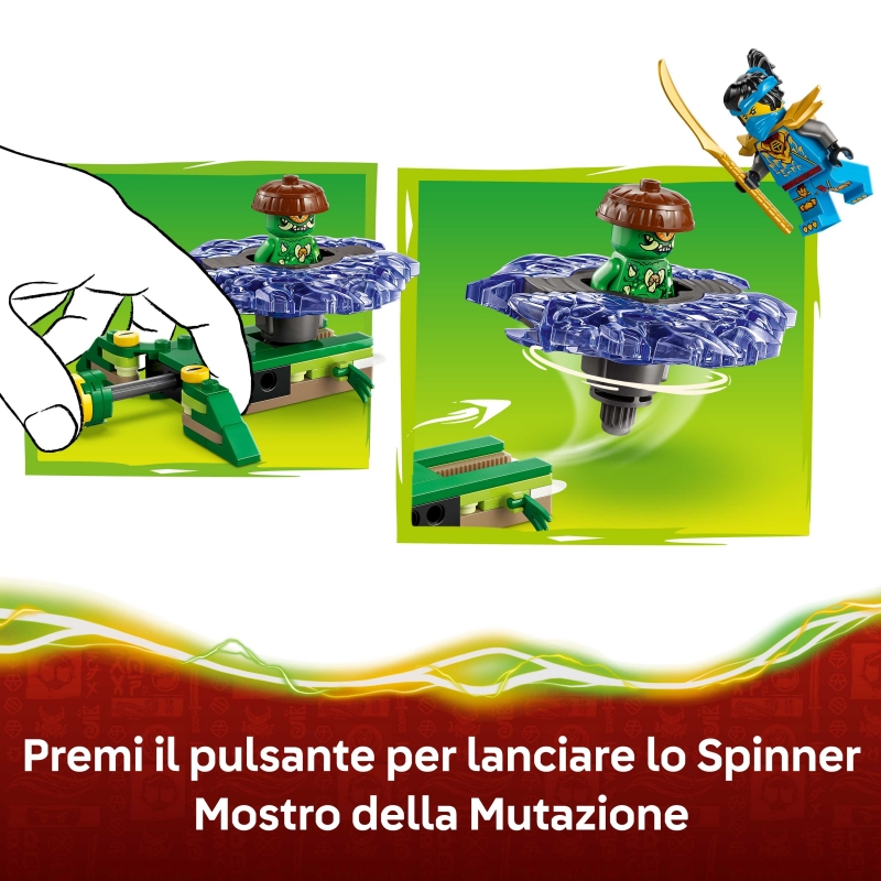 LEGO NINJAGO Nya vs. Spinner del Monstruo Mutante