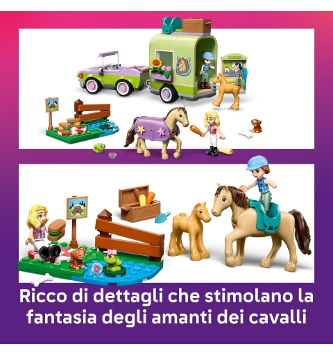 LEGO Friends Pferd und Fohlen mit Pferdeanhänger
