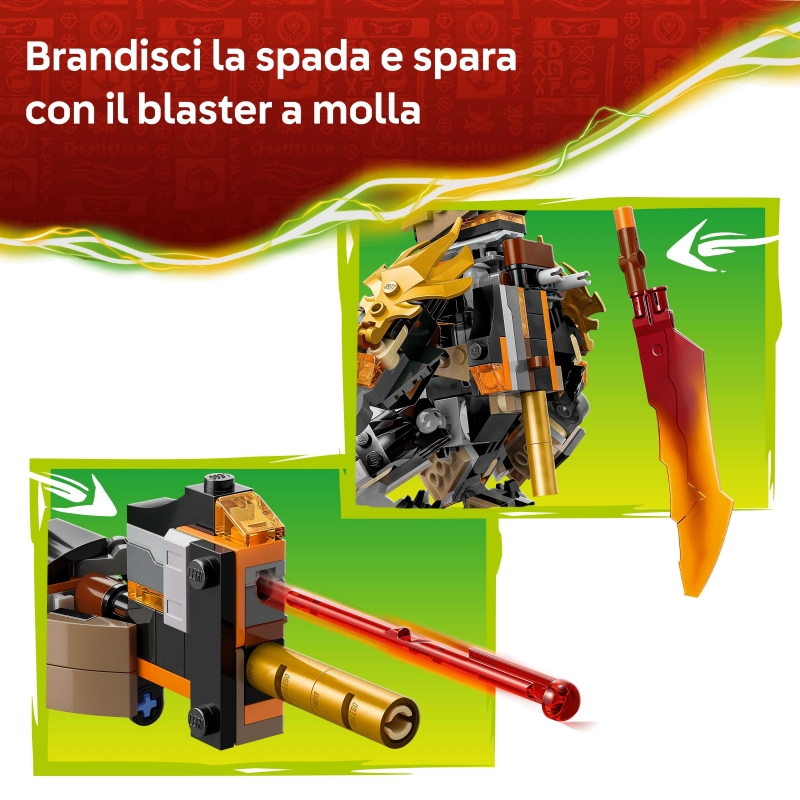 LEGO NINJAGO Mech della missione di Cole e drago Zane