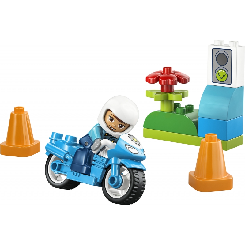 LEGO DUPLO La moto de police bleue