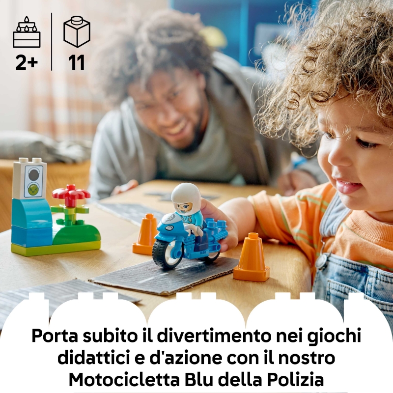 LEGO DUPLO Moto de Policía Azul