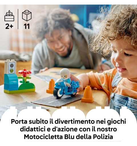 LEGO DUPLO Blue Police Motorcycle