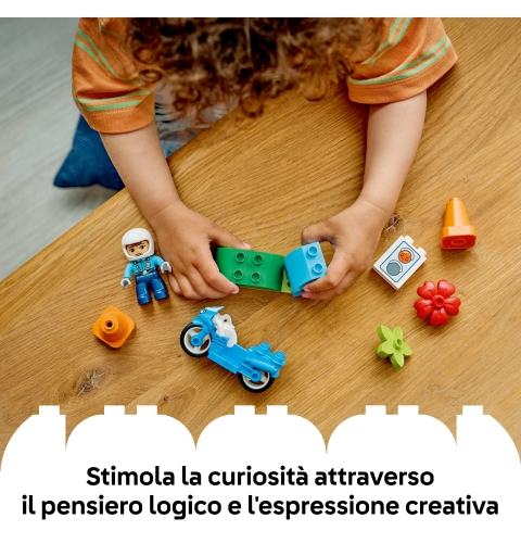 LEGO DUPLO Motocicletta blu della Polizia